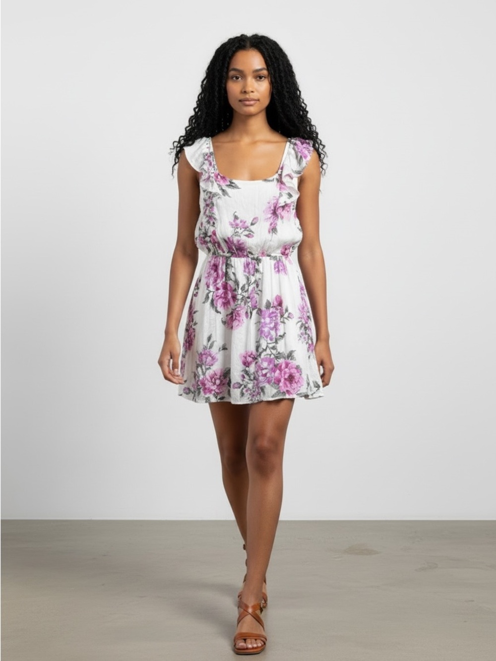 Andrew by Unit Floral Midi Dress size large NWT